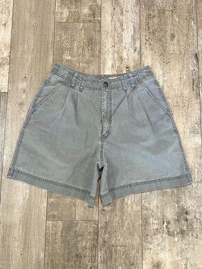 ROYAL ROBINS Vintage 90s High Rise Pleated 5" Stand-Up Shorts Womens 8 Grey